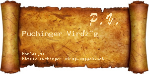 Puchinger Virág névjegykártya